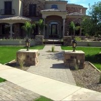 Plastic Grass Bark Ranch, Colorado Landscaping, Front Yard