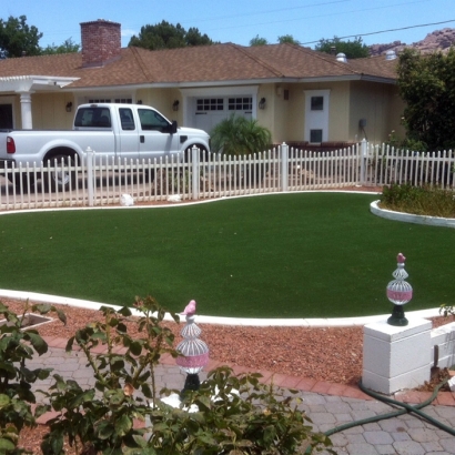 Plastic Grass Kersey, Colorado Paver Patio, Front Yard