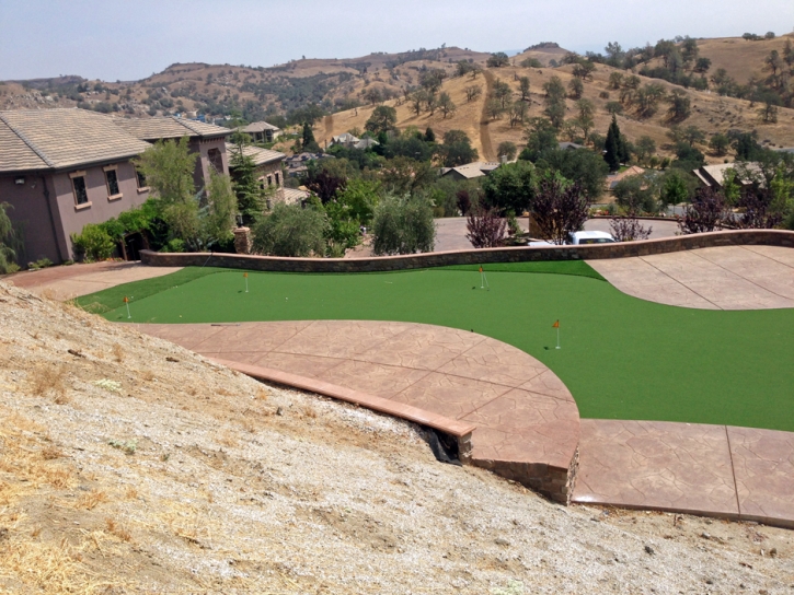 Grass Carpet Divide, Colorado Home Putting Green, Small Backyard Ideas