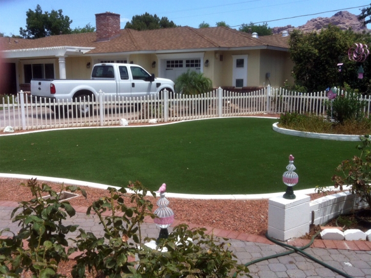 Plastic Grass Kersey, Colorado Paver Patio, Front Yard